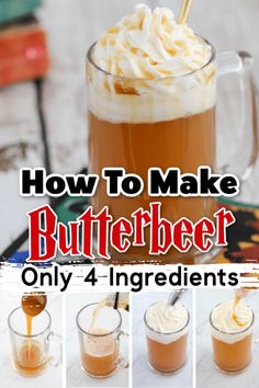 how to make butterbeeer only 4 ingredients are in this recipe and it's so delicious