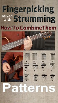 a book cover with the title fingerpicking with strumming how to combine them