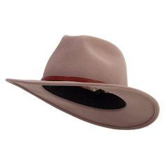 Unisex 3" Brim Pinched Fedora - Pecan OSFM Casual Evening, Fedora Hat, Leather Band, 4 H, All Seasons, Brown Color, Fedora, Cold Weather, Dry Clean