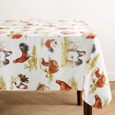 an image of a table cloth with horses on it