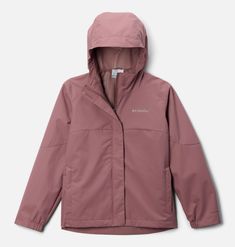 Keep young hikers dry in wet weather with this waterproof-breathable that’s mesh-lined for added breathability and comfort in any storm. Columbia Girls, Wet Weather, Columbia, Vest Jacket, Red