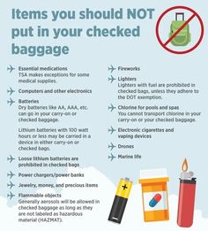 a poster with instructions on how to put in your checked baggage