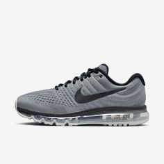 The Nike Air Max 2017 delivers the plush sensation you love with a full-length Max Air unit. The upper is seamlessly constructed with zonal support and ventilation while molded foam wraps your mid-foot and heel for secure comfort. Synthetic Running Shoes With Air Max Cushioning For Outdoor, Nike Running Shoes In Synthetic Material, Gray Running Shoes With Air Max Cushioning Functional Style, Nike Synthetic Running Shoes For Outdoor Activities, Nike Fade-resistant Synthetic Running Shoes, Gray Outdoor Sneakers With Gel Cushioning, Nike Functional Gray Running Shoes, Nike Gray Synthetic Running Shoes, Gray Synthetic Running Shoes With Gel Cushioning