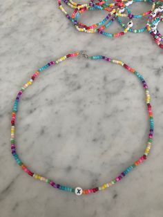 Rainbow beaded choker with heart or plain. Necklace With Heart, Rainbow Beads, Homemade Jewelry, Choker Style, Bead Jewelry, Beaded Necklaces, Beaded Choker, Friendship Bracelet, Bead Necklace