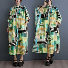 Casual Irregular Striped Long Sleeve Midi Dress Casual Striped Patchwork Dress, Casual Green Dress With Geometric Pattern, Oversized Multicolor Patchwork Dress, Sleeve Midi Dress, Long Sleeve Midi, Long Sleeve Midi Dress, Striped Long Sleeve, Summer Style, Dress Collection