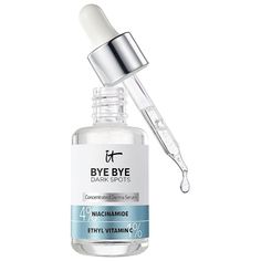 What it is: A dark spot corrector facial serum with four percent niacinamide and one percent ethyl vitamin C to visibly reduce dark spots and discoloration to improve skin clarity.Skin Type: Normal, Dry, Combination, and Oily Skincare Concerns: Dark SpotsHighlighted Ingredients:- Niacinamide: Helps reduce the look of dark spots.- 1% Ethyl Vitamin C: Helps to visibly improve skin clarity.Ingredient Callouts: This product is vegan.What Else You Need to Know: This dermatologist-tested treatment for Hyperpigmentation Serum, Brown Age Spots, Niacinamide Serum, Oily Skincare, Brown Spots Removal, Brown Spots On Face, One Percent, Dark Spots On Skin, Dark Spot Corrector