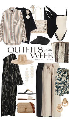 Dreaming of a getaway to a warm weather destination? This week I styled 7 looks to get you through a week of vacation. For more fashion and home decor follow me @stylinbyaylin Spring Outfits For Vacation, Vacation Outfits Black, Stylin By Aylin, Weekend Getaway Outfits, Outfits Of The Week, Christmas Cruise, Ig Bio, Work Fits, Poolside Fashion