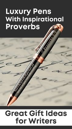 a pen with the words great gift ideas for writer