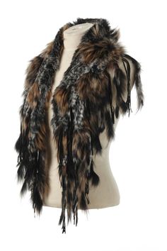 With leather and rabbit fringe. Shell: 75% Dyed Rabbit, 25% Dyed Raccoon Lining: NA Made in China Washing Instructions: Fur clean only Rabbit Pelt Projects, Fur Hat Pattern, Raccoon Hat, Fur Clothes, Rabbit Hide, Feather Fashion, Crown Cap, Ivy Cap, Luxury Hats