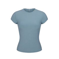 Skims Soft Lounge Lace T-Shirt *New With Tags* Description: Standard Length Fitted T-Shirt, Lace Edges Around Entire Crew Neckline Color: Arctic Fabric: 91% Modal / 9% Spandex Fit: Model Is Size 12 And 5’ 9”, Wearing Skims L Light Blue Stretch Crew Neck Top, Light Blue Stretch Short Sleeve Tops, Athleisure Light Blue Crew Neck Top, Light Blue Fitted Crew Neck Tops, Blue Fitted Crew Neck T-shirt, Fitted Blue T-shirt With Crew Neck, Light Blue Stretch Sporty Tops, Sporty Light Blue Stretch Top, Fitted Light Blue Athleisure Tops