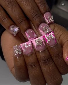 Cute Birthday Nails, Nails For Birthday, Colored Acrylic Nails, Cute Acrylic Nail Designs