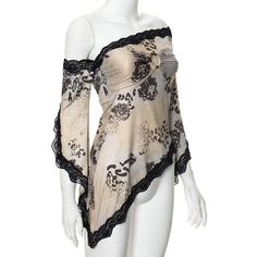 Please refer to our sizing chart for a guideline when choosing a size. 5 business days order processing time. 90% polyester 10% spandex Stretch Lace Off-shoulder Top, Fall Off-shoulder Tops With Lace Trim, Fitted Off-shoulder Top With Lace Trim, Fitted One-shoulder Floral Print Tops, Fitted One Shoulder Floral Print Tops, Slim Blouse, Asymmetrical Blouse, Mesh T Shirt, Crop Top Casual