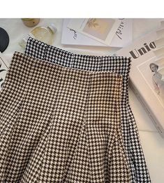 Harajuku Korean Style Dark Academia Aesthetic High Waist Houndstooth Pattern Plaid Skirt Measurements Size S Waist: 60cm/23.6" Length(waist to skirt hem):37cm/14.3"Size M Waist: 64cm/25.1" Length(waist to skirt hem):38cm/14.9"Size L Waist: 68cm/26.7" Length(waist to skirt hem):39cm/15.3"Size XL Waist: 72cm/28.3" Length(waist to skirt hem):40cm/15.7" *Comes with shorts underneath. *This product fits true to size. *Standard shipping time to the US is 9-19 business days. Please consult our shipping page for shipping time estimates for other countries. *Please check the measurements/size chart very carefully when ordering from The Kawaii Factory. Most of our clothes come in Asian sizes, which are generally 1-2 sizes smaller than US/EU sizes. Buyers shall bear the full cost of return shipping c Plaid Skirt Brown, Style Dark Academia, Skirt Measurements, Style Dark, Dark Academia Aesthetic, Academia Aesthetic, Houndstooth Pattern, Plaid Skirt, Plaid Skirts