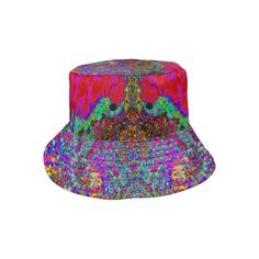 These Great Summer Bucket Hats feature a Psychedelic Impressionistic Garden Landscape Original Design and will keep the Sun off your face on your trips to the Beach! The Unisex construction make it perfect for Women, Men, Teens and Tweens. Made from Chino Cotton Twill – these bucket hats are soft, comfortable, and fun! This Original Digital Oil Painting by My Rubio Garden features a Psychedelic Impressionistic Garden Landscape in red, hot pink, magenta, and blue. The result is a dramatic, colorf Garden Landscape, Garden Features, Summer Bucket, Bucket Hats, Red Hot, Garden Landscaping, Cotton Twill, Original Design, Bucket Hat