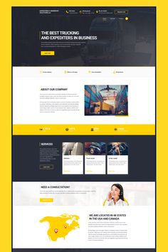 the yellow and black website design is displayed