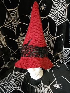 Crochet Fantasy Witch Hat - Etsy Handmade Wide Brim Halloween Costume Hats, Handmade Halloween Costume Hat With Curved Brim, Handmade Themed Halloween Costume Hats And Headpieces, Handmade Brimmed Costume Hat For Costume Party, Handmade Curved Brim Hat For Halloween, Handmade Hat For Halloween, One Size Brimmed Costume Hat For Halloween, One Size Brimmed Halloween Costume Hats And Headpieces, Brimmed Halloween Costume Hats And Headpieces