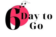 the logo for 6 day to go is shown in black and pink on a white background