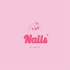 nails logo on a pink background