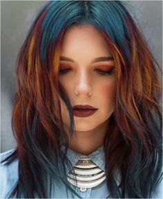 Organic Hair Dye, Organic Hair Color, Vivid Hair, Medium Layered Hair, Medium Short Hair, Hair Idea, Awesome Hair, Ombre Hair Color, Organic Hair