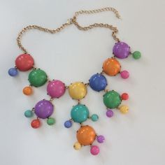 Pretty Multi Colored Necklace...Perfect For Spring! Adjustable Length. Casual Multicolor Necklaces For Party, Cute Multicolor Necklaces For Party, Fun Adjustable Party Necklaces, Adjustable Fun Party Necklaces, Colored Necklace, Multi Coloured Necklaces, Candy Girl, Colourful Necklace, Multi Colored