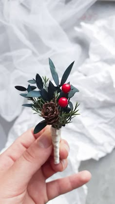 Flower hair comb and boutonniere for winter wedding, Christmas and holiday season. Materials: artificial flowers, pine cones, greenery, beads. The actual colors may slightly differ from the colors you see on your screen, as it depends on the specific monitor settings. In case some materials are out of stock, they may be replaced with a similar one. Matching boutonniere, flower bracelet, hair crown can be made to order along with this accessory here: https://www.etsy.com/listing/735358517 This an Greenery Hair Piece, Winter Boutonniere, Christmas Wedding Bouquets, Christmas Wedding Flowers, Christmas Wedding Themes, Cone Crafts, Rustic Winter Wedding