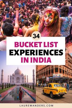 bucket list experiences in india with text overlay that reads 34 bucket list experiences in india