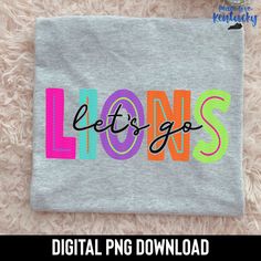 a gray shirt with the words lions on it