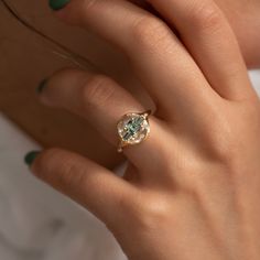 The Ocean and the Moon Engagement Ring - OOAK – ARTEMER Ocean And The Moon, Artemer Ring, Ocean And Moon, Moon Engagement Ring, Asscher Engagement Ring, Teal Sapphire, Engagement Ring Shapes, Gold Rings Jewelry, Rings Rings