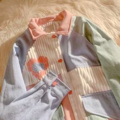 Pastel Colored Clothes, Danish Pastel Wardrobe, Cheap Patchwork Sweatshirt For Women, Cute Long Sleeve Tops With Pockets, Spring Patchwork Button-up Top, Pastel Long Sleeve Tops For Winter, Cute Long Sleeve Patchwork Tops, Cute Long Sleeve Tops With Patchwork, Cute Spring Tops With Pockets