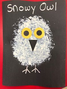 this is an image of a snowy owl craft