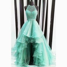 Sleeveless Gown For Quinceanera And Prom Season, Organza Prom Dress With Long Train, Prom Season Organza Ball Gown With Sweep Train, Organza Ball Gown With Sweep Train For Prom, Organza Dress With Long Train For Prom, Green Organza Evening Dress For Prom, Sleeveless Organza Ball Gown For Prom, Fitted Organza Dress For Pageants, Fitted Organza Gown For Quinceanera