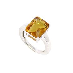 Natural Citrine Gemstone, Emerald cut Stone, November Birthstone, checkered cut Citrine, Birthstone jewelry, Women Fashion Jewelry >>Handmade Item >>Material : 925 Solid Sterling Silver >>Gemstone : Natural Citrine  >>Gemstone Shape : Emerald checkered cut >>Ring Size : All Ring size are available >>Ring Weight : 4.680 Gram Approx (Depends on ring size) All the designs are crafted by londonjewellers, its our original designs and mostly of them are ready in the stock, we are using Pure 925 (Stamped) Sterling Silver with Gemstones, our jewelry designs are Handmade. We are adding new creative designs in our shop regularly, for new handmade stuff please visit our shop : https://www.etsy.com/in-en/shop/londonjewellers?ref=shop_sugg We always try to provide the best quality of jewels & 100 % sat Classic Citrine Gemstone Jewelry, Classic Citrine Jewelry With Gemstone Accents, Modern Citrine Gemstone Jewelry, Octagon Topaz Gemstone Jewelry, Elegant Yellow Faceted Gemstones, Faceted Yellow Citrine Gemstones, Octagon-shaped Citrine Jewelry For Anniversary, Yellow Faceted Citrine Gemstones, Octagon Shaped Citrine Jewelry For Anniversary