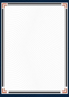 a blue and white frame with an orange border around it, on top of a black background