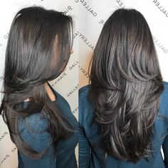 Long Thick Hair Cut with Medium Layers Trendy Layered Hairstyles, Haircuts For Long Hair With Layers, Thick Hair Cuts, Long Layered Haircuts, Long Dark Hair, Long Layered Hair, Haircuts For Long Hair, Long Layers, Long Hair Cuts