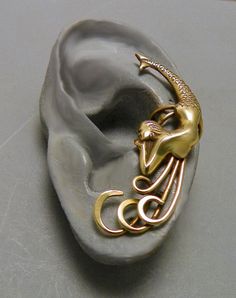 Handcrafted Ear Cuff GOLDEN MERMAID by SunnySkiesStudio on Etsy Mermaid Diving, Golden Mermaid, Big Splash, Wrap Earrings, Handmade Brass, Disney Jewelry, Elegant Ring, Cuff Earrings, Metal Jewelry