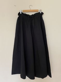 "::Vintage Yohji Yamamoto Super Wide \"Hakama\" Pants:: From Yohji Yamamoto Noir Collection.  Super wide Yohji style pant, looks like long skirt... Very nice fabric and weight:)  --------------------------------------------------------------------------------- Size:Small, Medium Measurements: Waist:13 to 20in / Hip:Up to 28in  Front Rise:13in / Inseam:27in / Length:36in  Fabric:  100% Cotton Condition: Very Good   Made in: Japan ---------------------------------------------------------------------------------" Traditional Black Long Skirt, Traditional Long Black Skirt, Vintage Black Long Skirt, Traditional Black Bottoms For Spring, Traditional Black Wide Leg Bottoms, Hakama Pants, Style Pant, Womens Trousers, Hip Ups