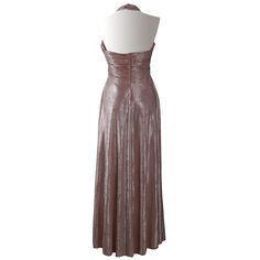 Pinkie shiny evening gown hugs the bust part, Fits at waist then flares. The maxi length gown can be styled at chic occasions. The neck part and back opening adds a chic touch Only dry clean Kith And Kin, Independent Designers Fashion, Pink Purple, Pink Ladies, Evening Gowns, Purple, Pink