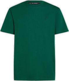 Green Cotton Tops With Logo Detail, Green Cotton T-shirt With Logo, Classic Green Top With Embroidered Logo, Casual Cotton T-shirt With Logo, Casual Green Logo T-shirt, Green Casual Logo T-shirt, Green Casual T-shirt With Logo, Green Cotton T-shirt With Logo Print, Basic Green T-shirt With Logo Print