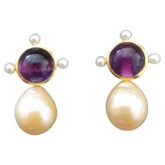 Noble Lady, Chic Art, Style 2023, Simple Chic, Estilo Art Deco, Earrings Studs, Enamels, Color Dorado, Pearl Stud Earrings