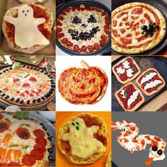 there are many different types of pizzas on the table