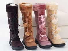 Women Fur Boots Ladies Winter Shoes Woman Zipper Casual Knee Boots Keep Warm Snow Boots Black Big Fur Snow Boots, Winter Shoes For Women, Unique Boutique, Round Toe Heels, Snow Shoes, Fur Boots, Winter Boots Women, Winter Shoes, Mid Calf Boots