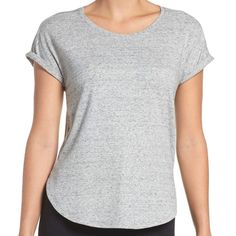 Adidas Women's 'Performer' Bq95293 High/Low Climalite Tee Gray L Nwt! $35 When Temperatures Start To Rise, This Lightweight Tee Keeps You Feeling Cool And Dry While Offering The Coverage You Want. Rounded Neckline Short Cuffed Sleeves High/Low Hem Climalite Fabric Sweeps Sweat Away From Skin 57% Cotton, 38% Polyester, 5% Elastane Machine Wash, Tumble Dry Imported Color: Medium Gray Heather Condition: Brand New With Original Retail Tag. Retail: $35 Adidas Shirt Women, Hot Pink Shirt, Adidas Floral, Adidas Tee, Adidas Crop, Black And White Logos, Adidas Shirt, Adidas Tops, Pink Adidas