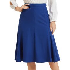 This elegant skirt will be your favorite outfit for work office, wedding, cocktail, party, graduation, or vacation. The elegant midi skirt is perfect with stylish heels, flats, and any style of top or shirt. Suit for spring/summer/autumn and many occasions, such as work, parties, and meetings. Styled with the blouse, sweater, blazer, sandals, or high heels as your chic look. Elegant Non-stretch Skirt For Office, Formal Non-stretch Skirt For Spring, Elegant Non-stretch Office Skirt, Non-stretch Elegant Flared Skirt, Elegant Non-stretch Flared Skirt, Elegant Non-stretch Skirt For Formal Occasions, Elegant Workwear Skirt Solid Color, Elegant Workwear Skirt In Solid Color, Elegant Workwear Solid Color Skirt