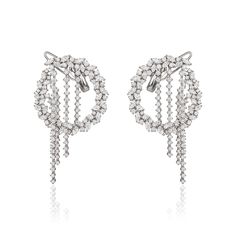 YEPREM drop earrings adorned with combination of round and marquise diamonds boasting exceptional clarity of VVS and VS, as well as a striking F-G color.Round Diamond: 6.89 ctMarquise Diamond: 6.30 ctStone Quantity: 270Total Weight: 35.17 g Climber Earrings, Ear Cuff Earings, Long Pendant Necklace, Marquise Diamond, Cuff Earrings, High Jewelry, Wedding Ring Bands, Round Diamond, Long Necklace