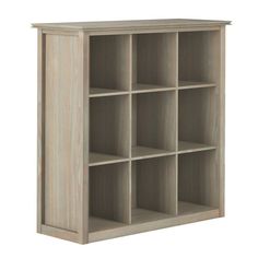 an open bookcase with six compartments