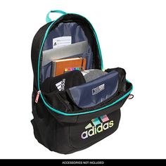 A pack for all-day organization, made in part with recycled content. Be prepared for whatever the day brings with this adidas backpack. Padded shoulder straps keep you comfortable, and side pockets let you carry plenty of water or an energy drink. It wipes clean with soap and water. A large adidas Badge of Sport adds signature style. Made with a series of recycled materials and at least 40% recycled content. Features: Laptop Sleeve, Adjustable Straps, Water Bottle PocketClosure Type: ZipperPock… Adidas Logo Backpack For Everyday Use, Adidas Logo Standard Backpack For Everyday Use, Adidas Logo Backpack For Outdoor Activities, School Backpack With Adidas Logo, Sporty School Backpack With Adidas Logo, Sporty Adidas School Backpack, Sporty Adidas Logo School Backpack, Adidas Outdoor Backpack, Functional Adidas Backpack