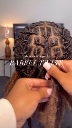 come barrel twist with me! love this go to style for my brand ambassador kendall 🥳 BOOK: 5 Barrel Twist - - - want the look? book! dm… | Instagram Three Barrel Twist Locs, Flat Barrel Twist Locs, 2 Strand Barrel Twist, Female Barrel Twist, Barely Twist Locs, How To Barrel Twist Locs, Barrel Twist Tutorial, Locs Hairstyles Barrel Twist