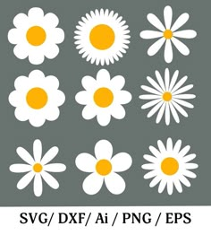 Daisy Svg Free, Cricut Daisy, Daisy Flower Illustration, Daisy Template, Daisy Crafts, Daisy Clipart, Daisy Svg, Diy Preschool, Christmas Crafts For Toddlers