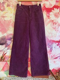 Pilcro purple wide leg corduroy pants. Size 27. Purple Cotton Bottoms For Fall, Purple Straight Leg Bottoms For Fall, Wide Leg Purple Bottoms For Fall, Fall Purple Straight Leg Bottoms, Purple Straight Leg Pants For Fall, Purple Wide Leg Bottoms For Fall, Fall Purple Straight-leg Bottoms, Purple Corduroy Bottoms With Pockets, Purple Wide Leg Cotton Pants With Pockets