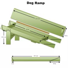 the diagram shows how to make a dog ramp